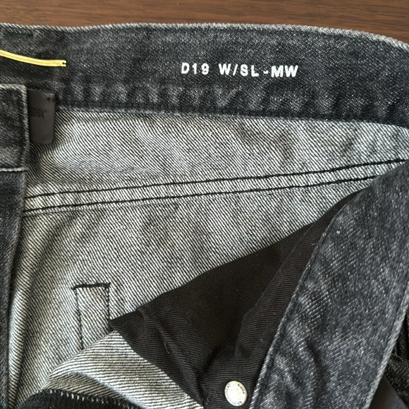 SAINT LAURENT Slim Fit Jean In Black - Dirty Medium Black - Picture 9 of 14